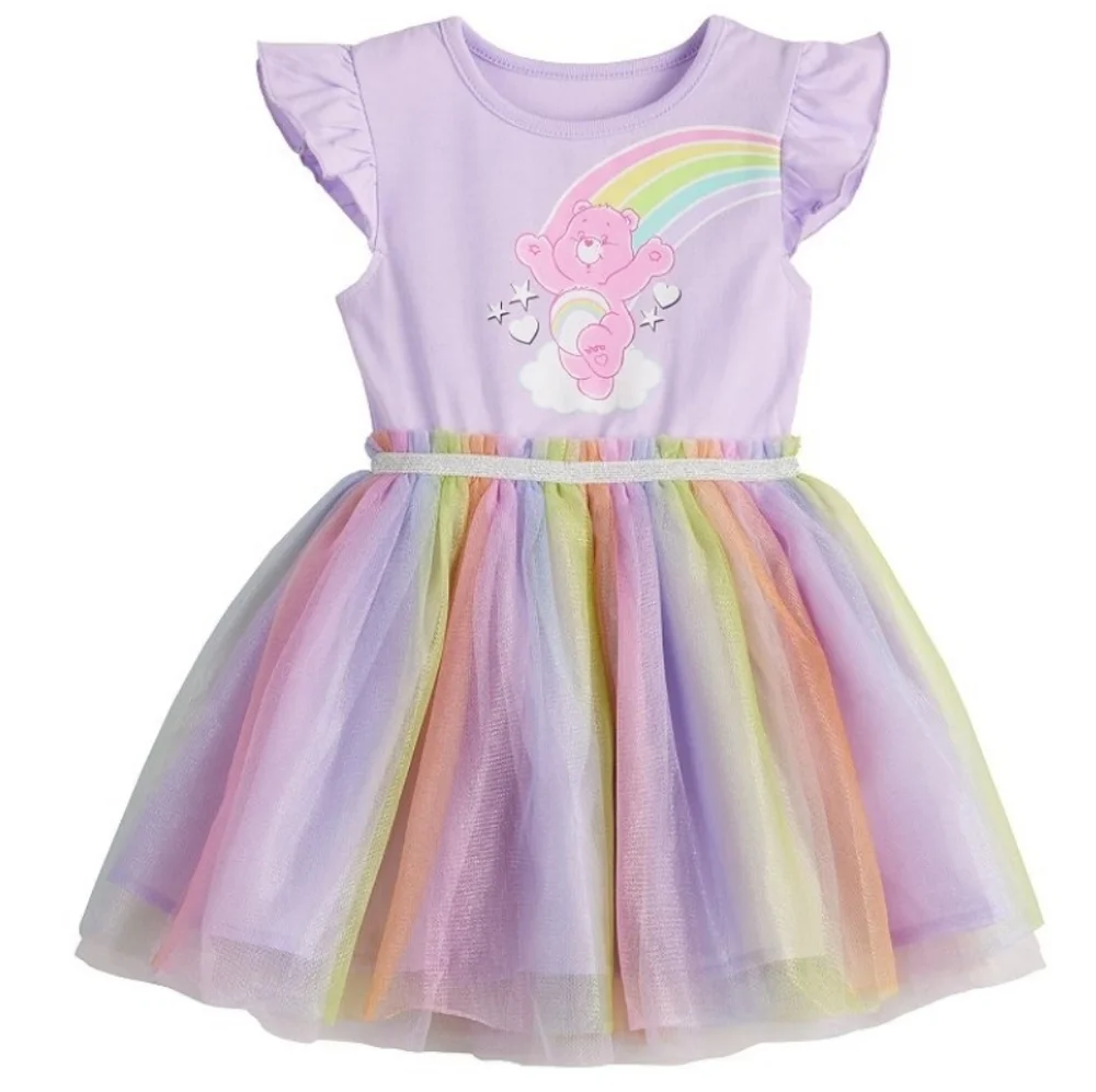 Care Bears Purple Rainbow Tutu Dress - Picture 1 of 5